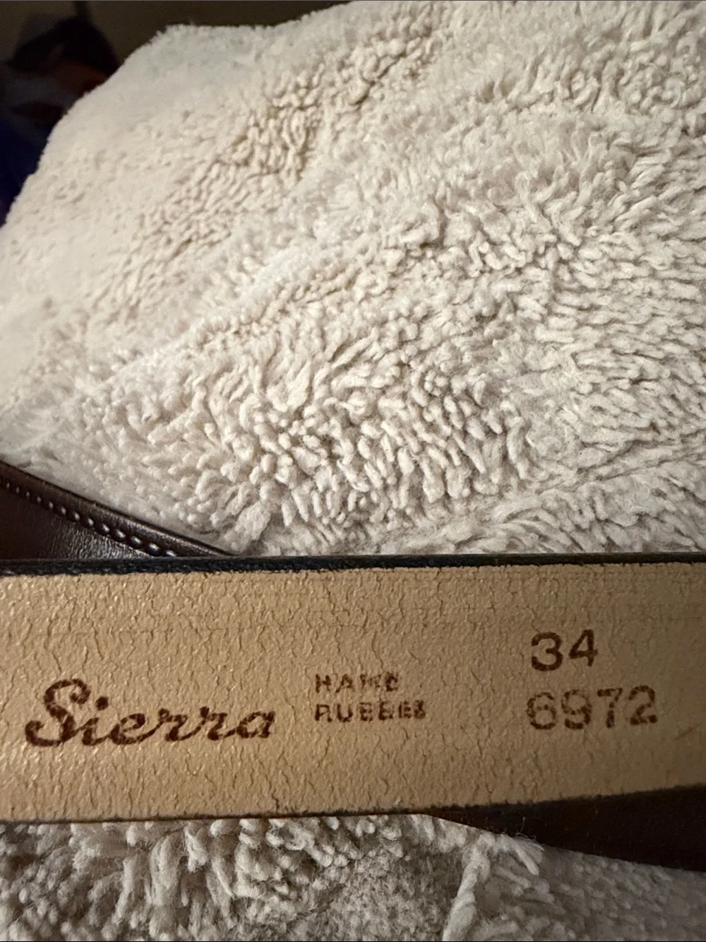 Vintage Hickok Sierra Brown Hand Rubbed Saddle Leather Belt 34 Made in USA VTG